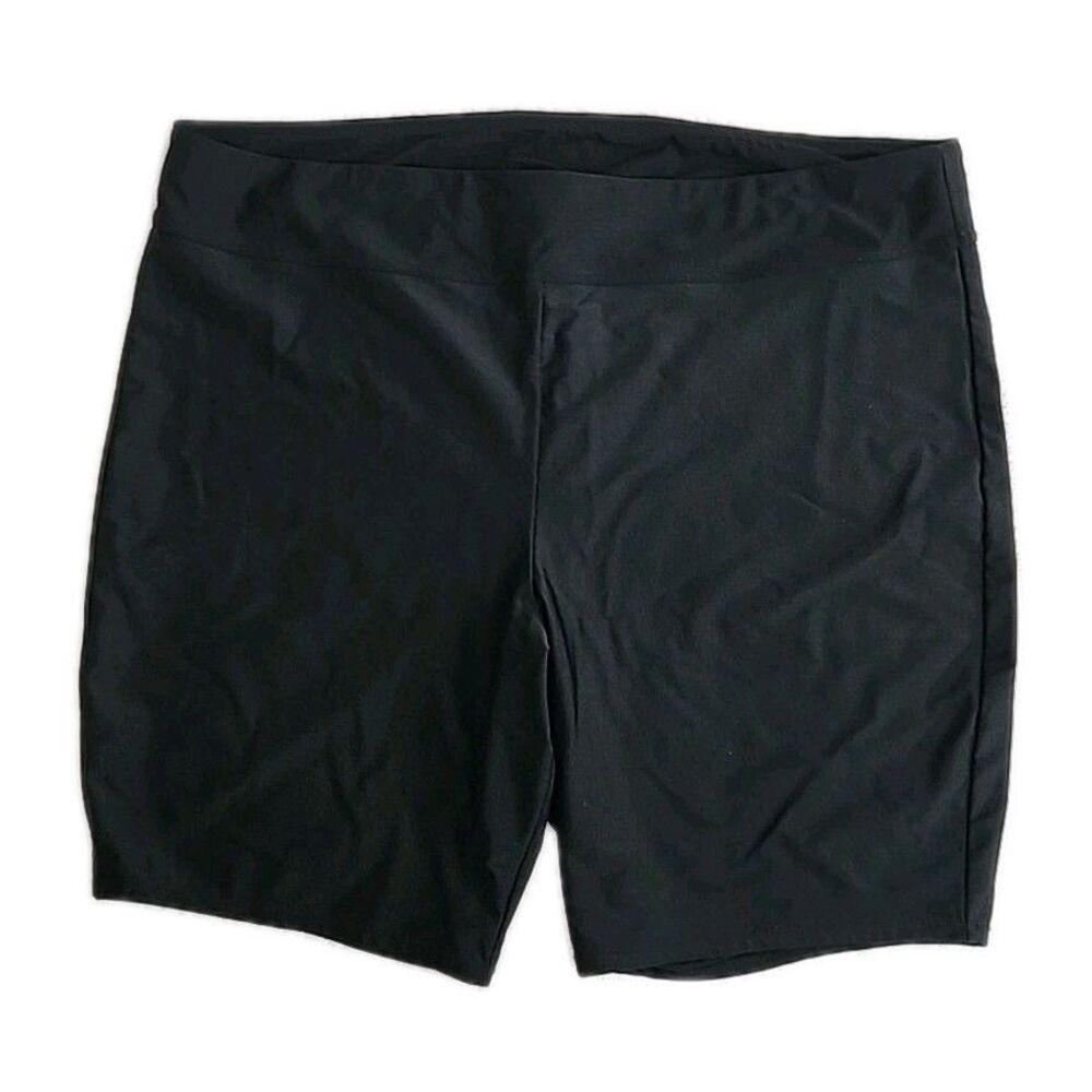 Torrid Womens Size 4 Black Active Bicycle Shorts Pullon Nylon Stretch Waist 4X